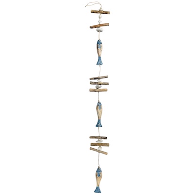 3 x Thin Fish Drift Wood Hanging